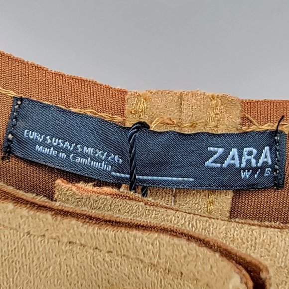 Zara Faux Suede Womens Coat Winter Fall Jacket Size S New never worn - Picture 5 of 8